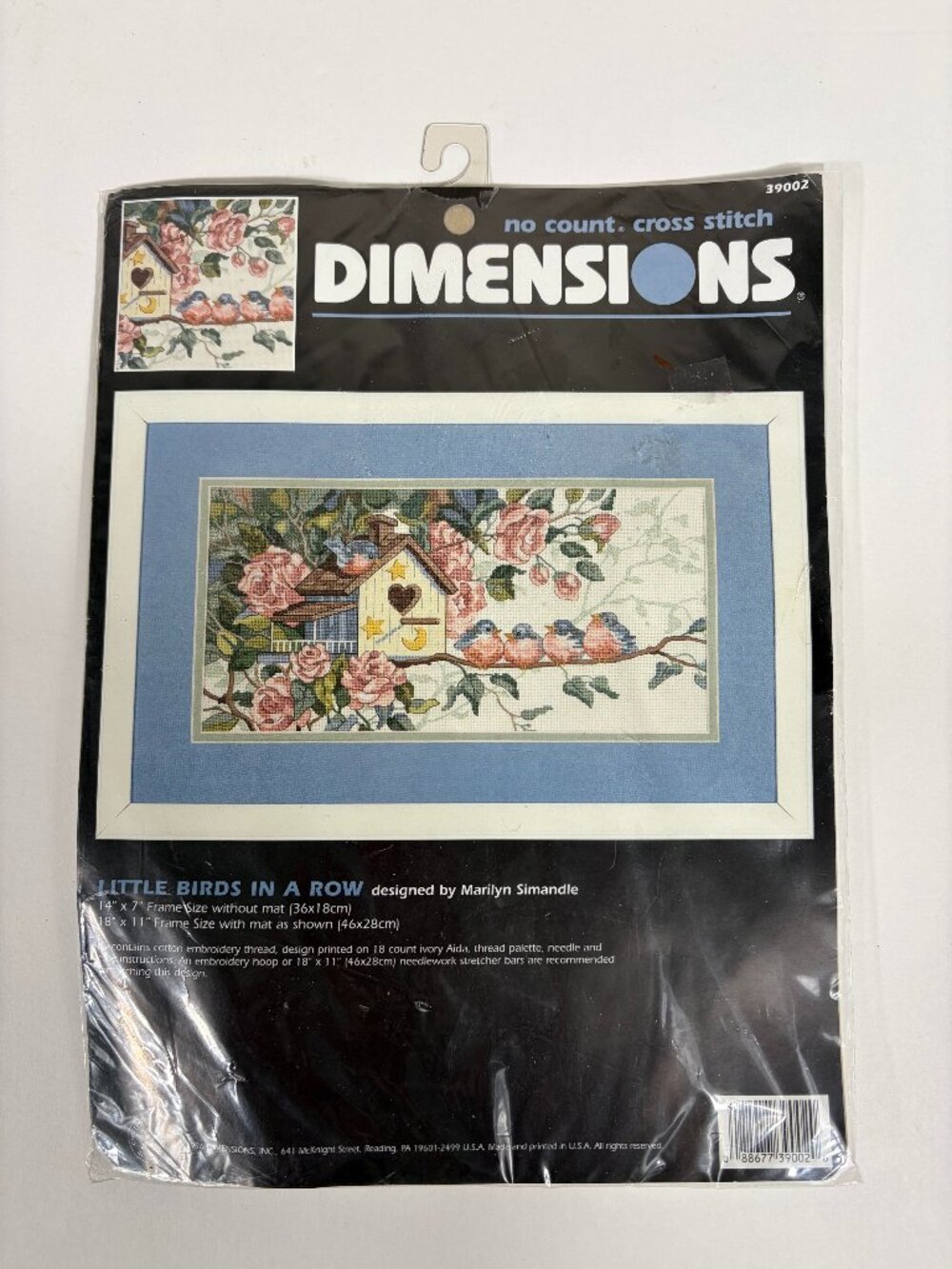 Dimensions #39002 Little Birds In A Row 14 X 7 No Count Cross Stitch Kit - NEW